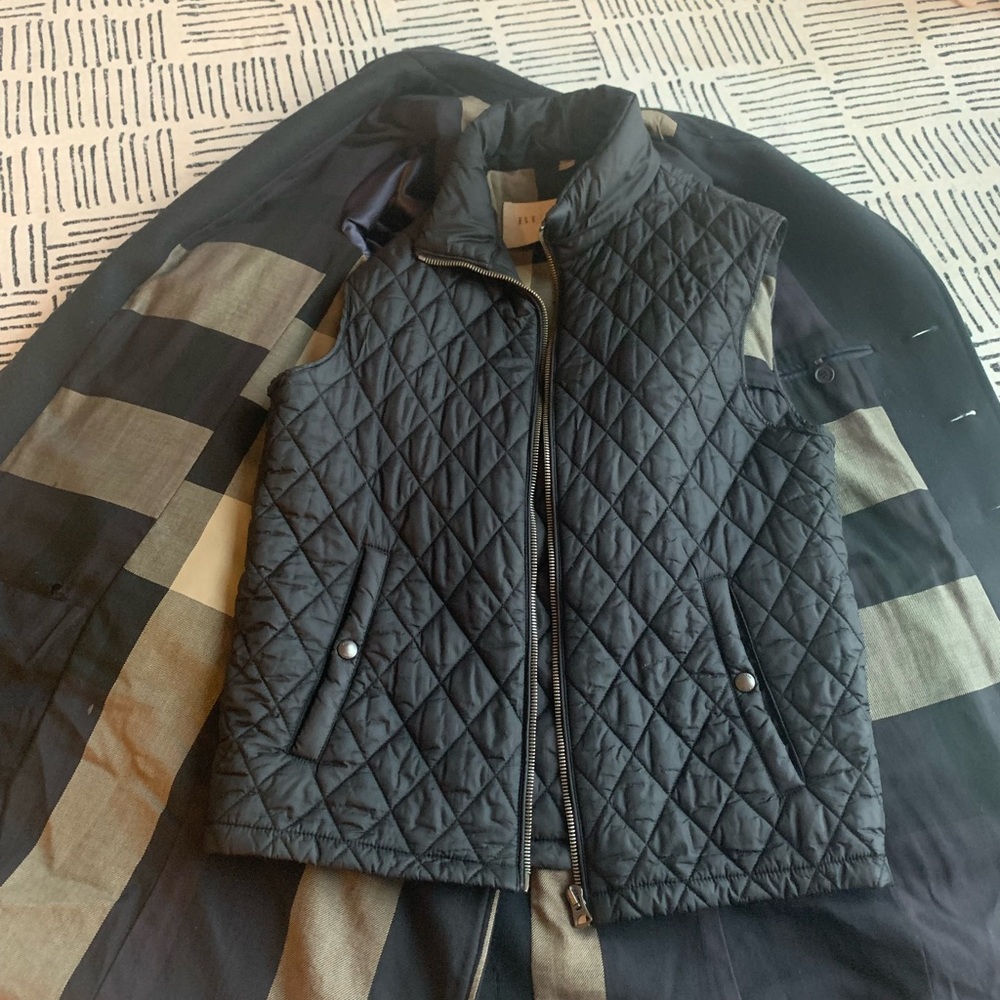 Burberry brit wool coat with matching vest